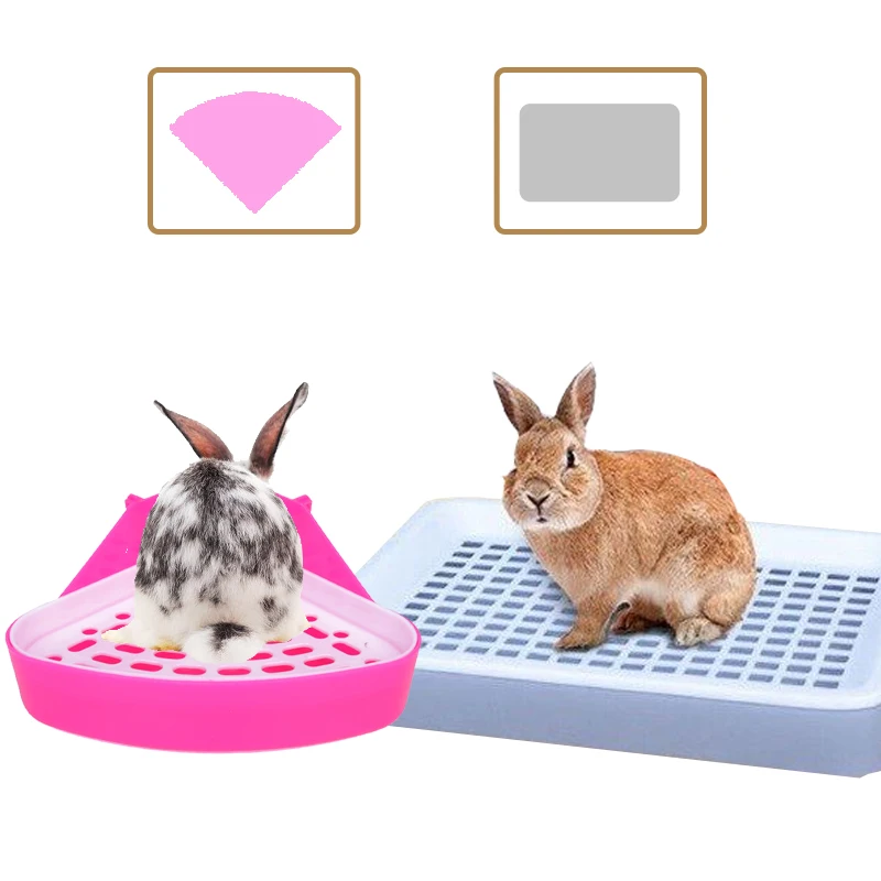 

Rabbit Corner Toilet Small Pet Washable Plastic Urinal Hamster Cage Fixed Litter Tray Guinea Pig Chinchilla Accessoires Lapin