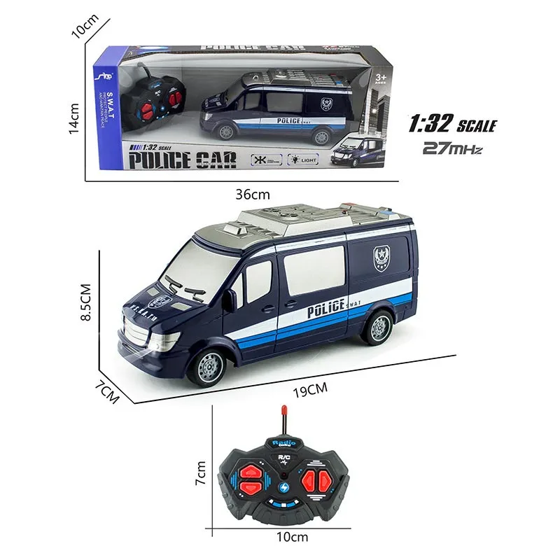 Remote Control Toy 4CH Remote Control Car Simulation Light Music Ambulance City Fire Truck Electric RC Car Model Boy Toy Gift