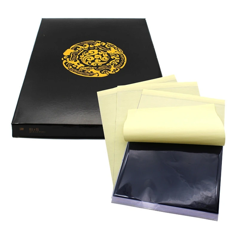 1Box/100Pcs Carbon Thermal Stencil Tattoo Transfer Paper Copy Paper Tracing Paper Professional Tattoo Accesories