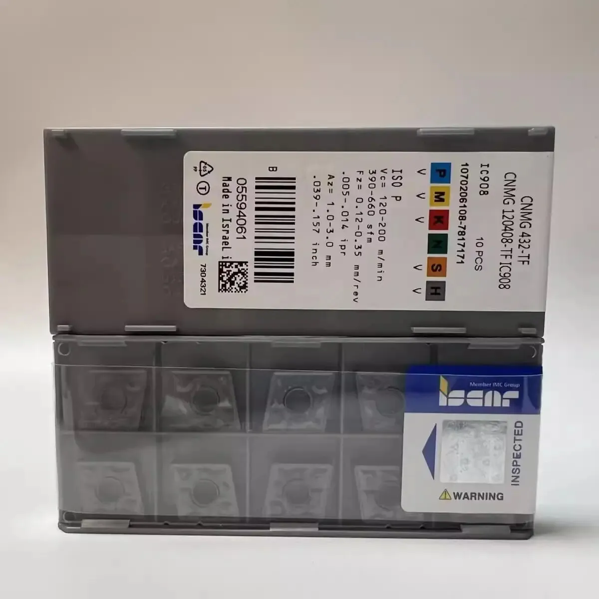 

CNMG120408-TF IC908 /Industrial indexable Carbide Inserts 10 PCS