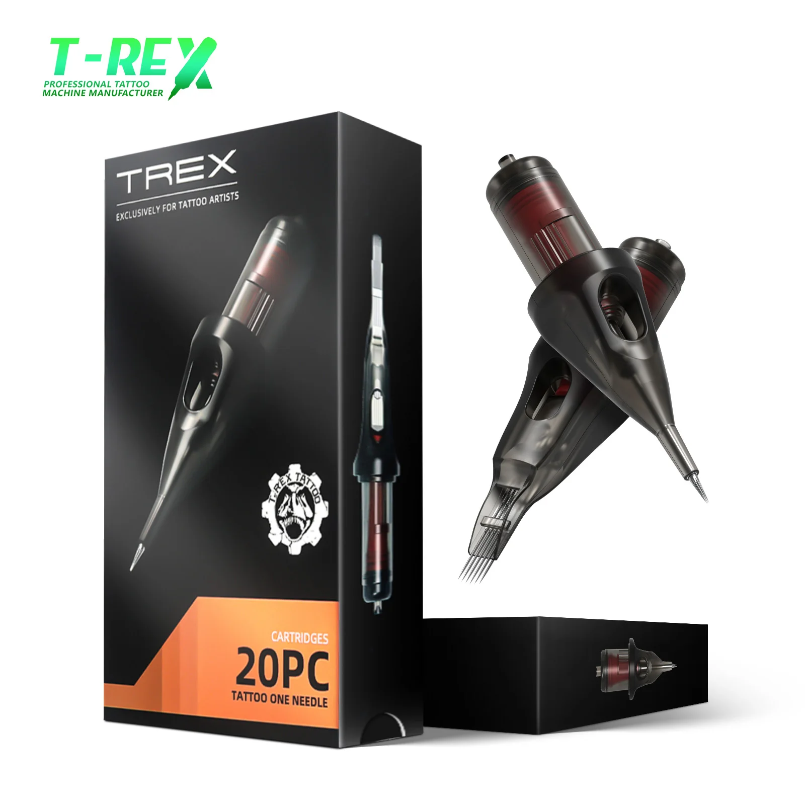T-Rex NB خرطوشة حبر الوشم إبرة RS RM M1 RL المتاح التطهير العقيم ماكياج السلامة الدائمة الوشم إبرة 0.35 مللي متر
