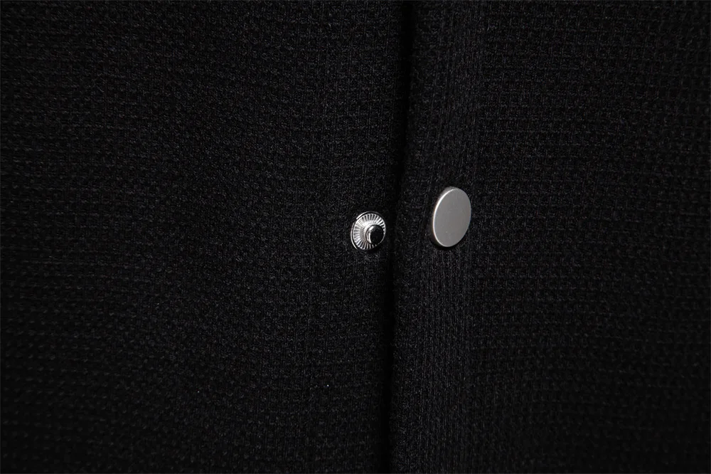 Autumn Winter Fleece Waffle Lapel Zip-Up Jacket Men's Pocket Casual Outerwear