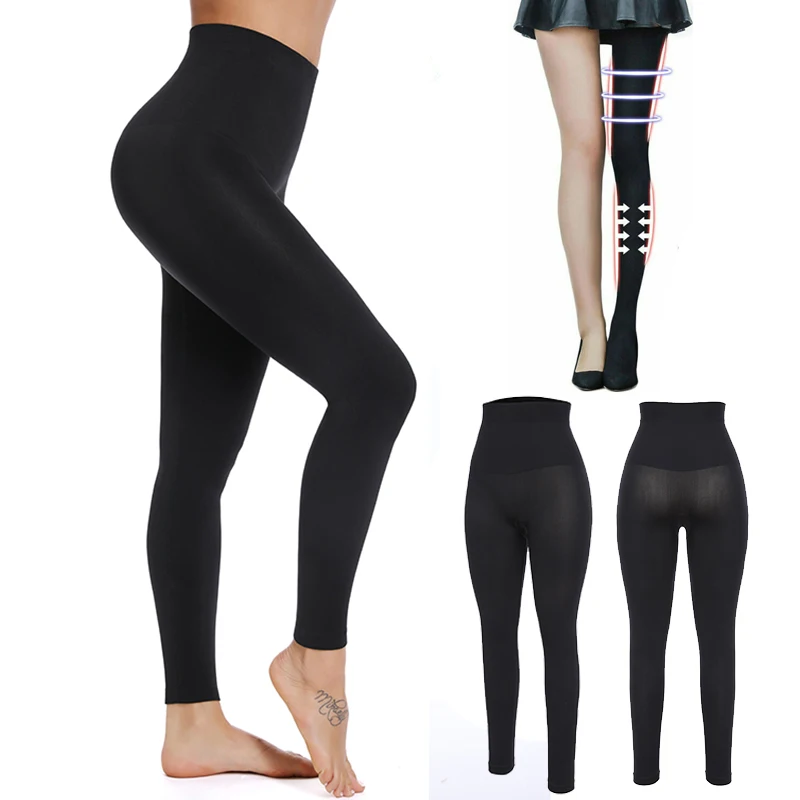 Leg Slimming Compression Leggings for Women Tummy Control Butt Lifting Shapewear High Waist Thigh Slimmer Body Shaper Pant