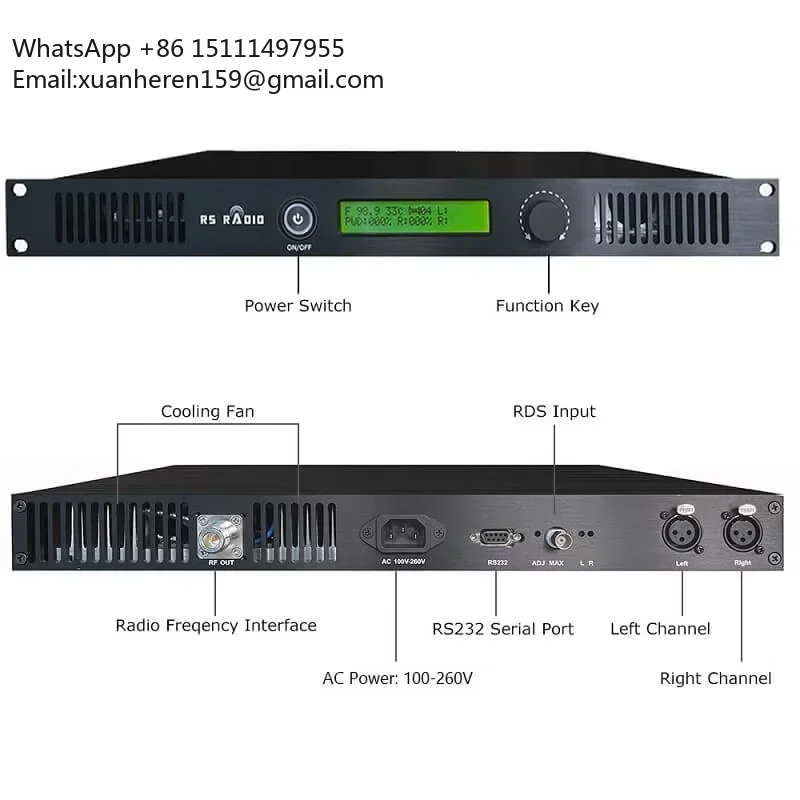 Professional 100W FM Broadcast Transmitter for Radio Stations - Reliable FM Radio Transmitters for Sale