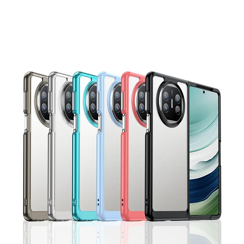 

For Huawei Mate X5 Silicone Transparent Protector Shockproof Anti-Scratch Half-wrapped Cover For Huawei Mate X3 Case