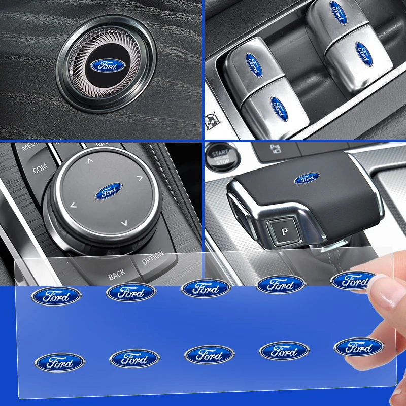 Car Window Lift Button Sticker Steering Wheel Decal Styling For Ford Mondeo Fiesta ecosport Mustang Focus 2 3 4 Kuga Fusion