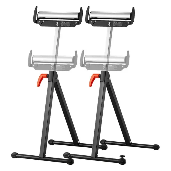 

Комплект из 2-х подставок на роликах, грузоподъемность 250 фунтов, регулируемая высота 27-43 дюйма, складные, усиленные, с полированными стальными роликами и кромками.