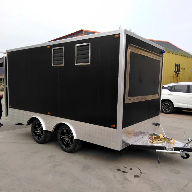 Truk makanan katering penuh gerobak makanan anjing panas Trailer makanan khusus USA dengan peralatan dapur restoran penuh