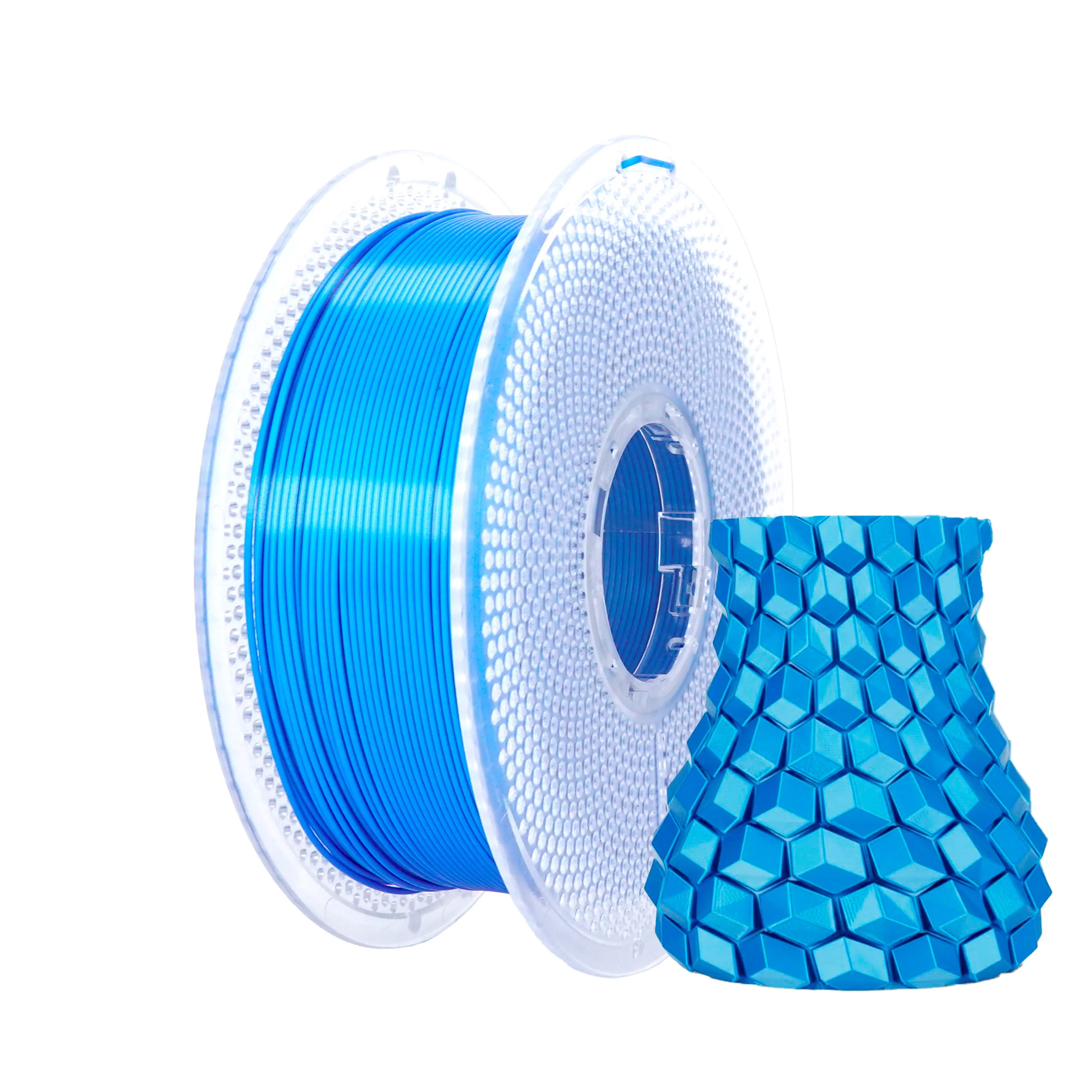 

PLA Silk 1KG Sky Blue 3D Printer Filament 1.75mm , Dimensional Accuracy +/-0.02mm, Multi Color 3D Printing Filament