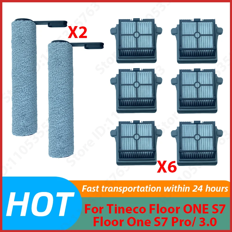 

Roller Brush HEPA Filter Spare Parts Kit For Tineco Floor ONE S7/Floor One S7 Pro/ 3.0 Cordless Vacuum Cleaner Accessories