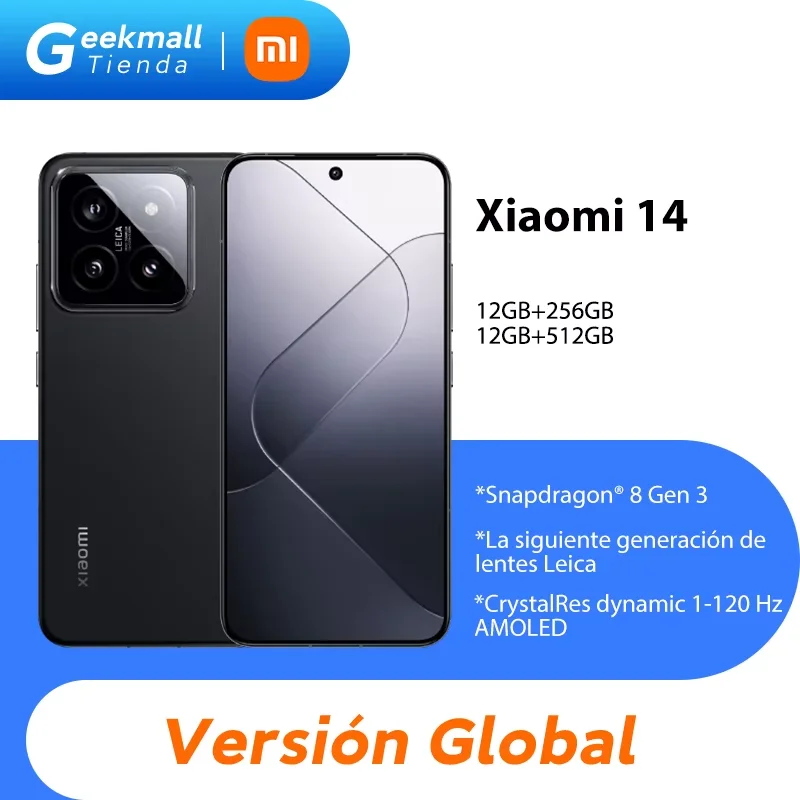 【Marke+】Globale Version Xiaomi 14 Snapdragon ®   8 Gen 3 Smartphone 1,5K 6,36" AMOLED-Display IP68 NFC 50MP Leica-Kamera