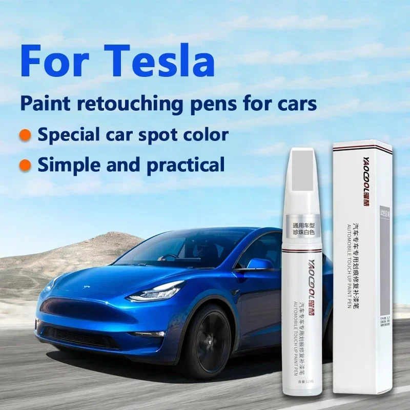 

For Tesla Model 3 Y X S Touch Up Paint Scratch Removal Repair Paint Car Paint Protection Clear Coat Pen Pearl White