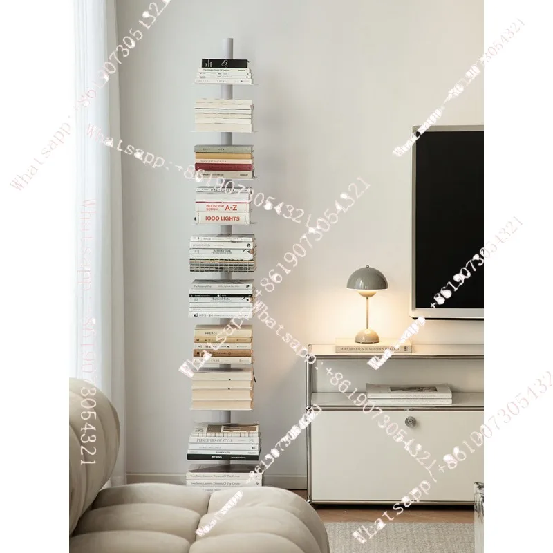 

Rotating invisible bookshelf floor-to-ceiling Internet celebrity iron creative ins style storage aromatherapy shelf
