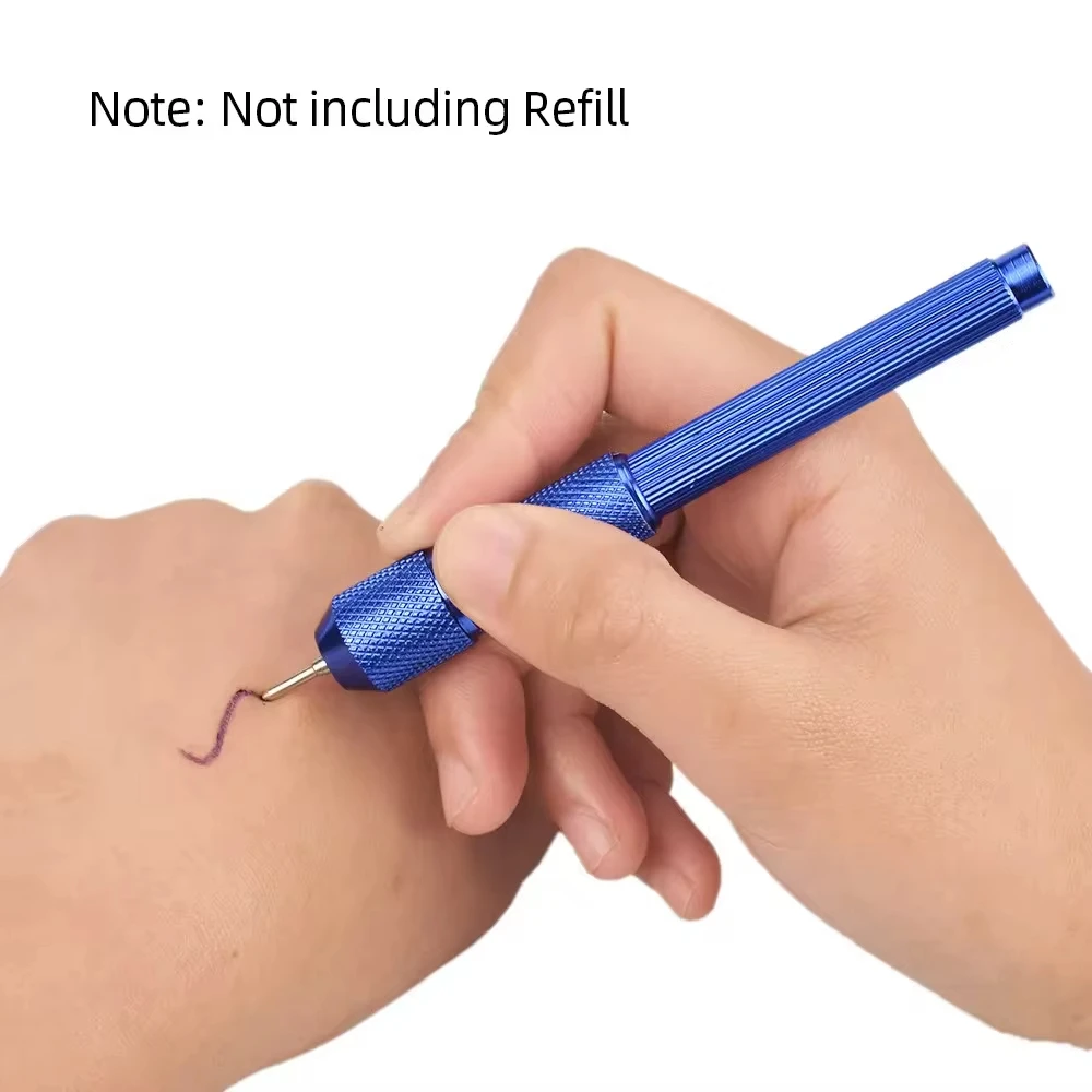 Manual Tattoo Pen Holder Set With 20 Tattoo Marker Refills 5 Colors Aluminum Tattoo Skin Marking Pen For Tattoo Pattern