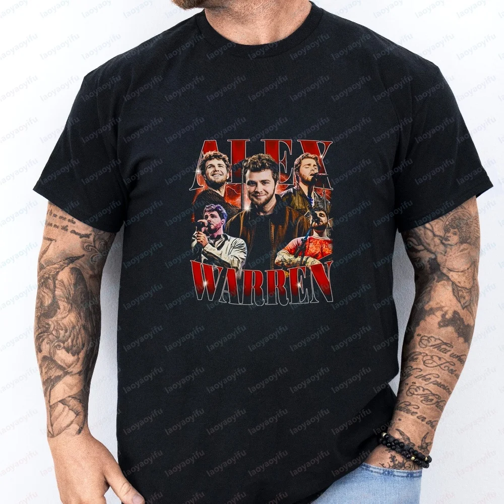 Alex Warren Printed T-Shirt, Unisex Trendy Harajuku Short Sleeve, Oversized Comfortable Tee for Men and Women