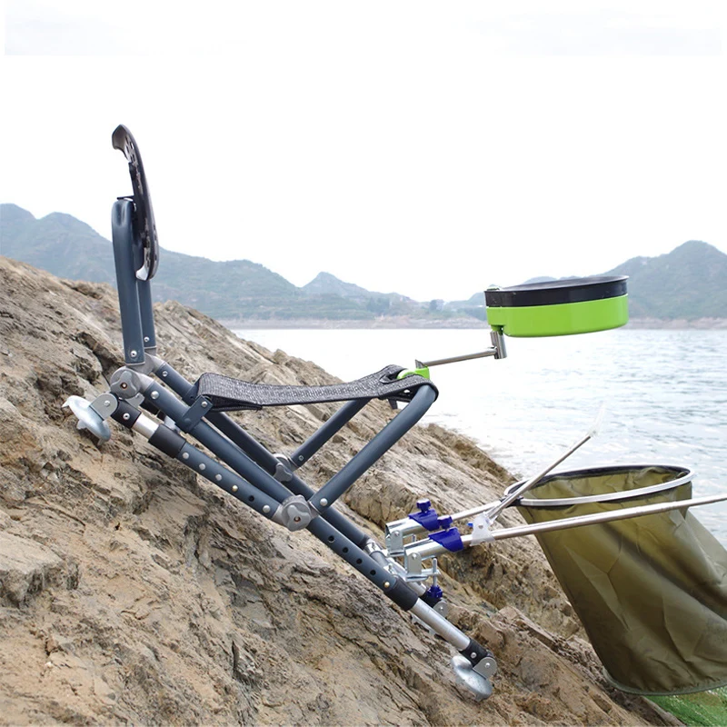 

Wear Resistant All-Terrain Foldable Fishing Chair Stable Support Aluminum Alloy Outdoor Camping Picnic Travel Portable Chair