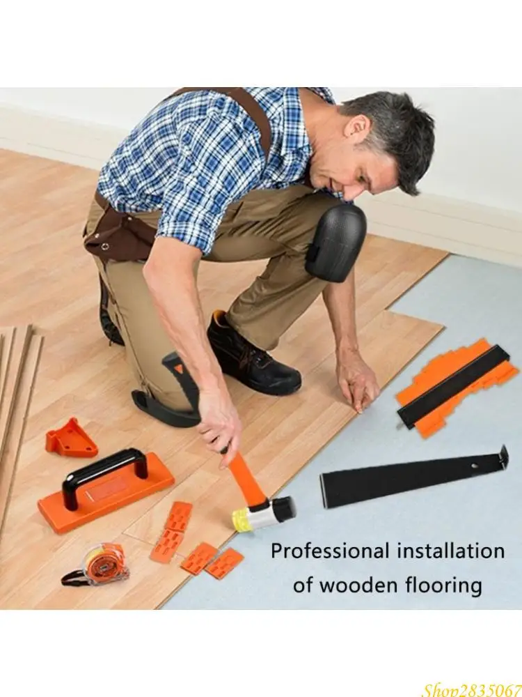

Комплект для установки деревянного ламината с прокладками Набор инструментов для укладки пола из твердой древесины, брусок для и