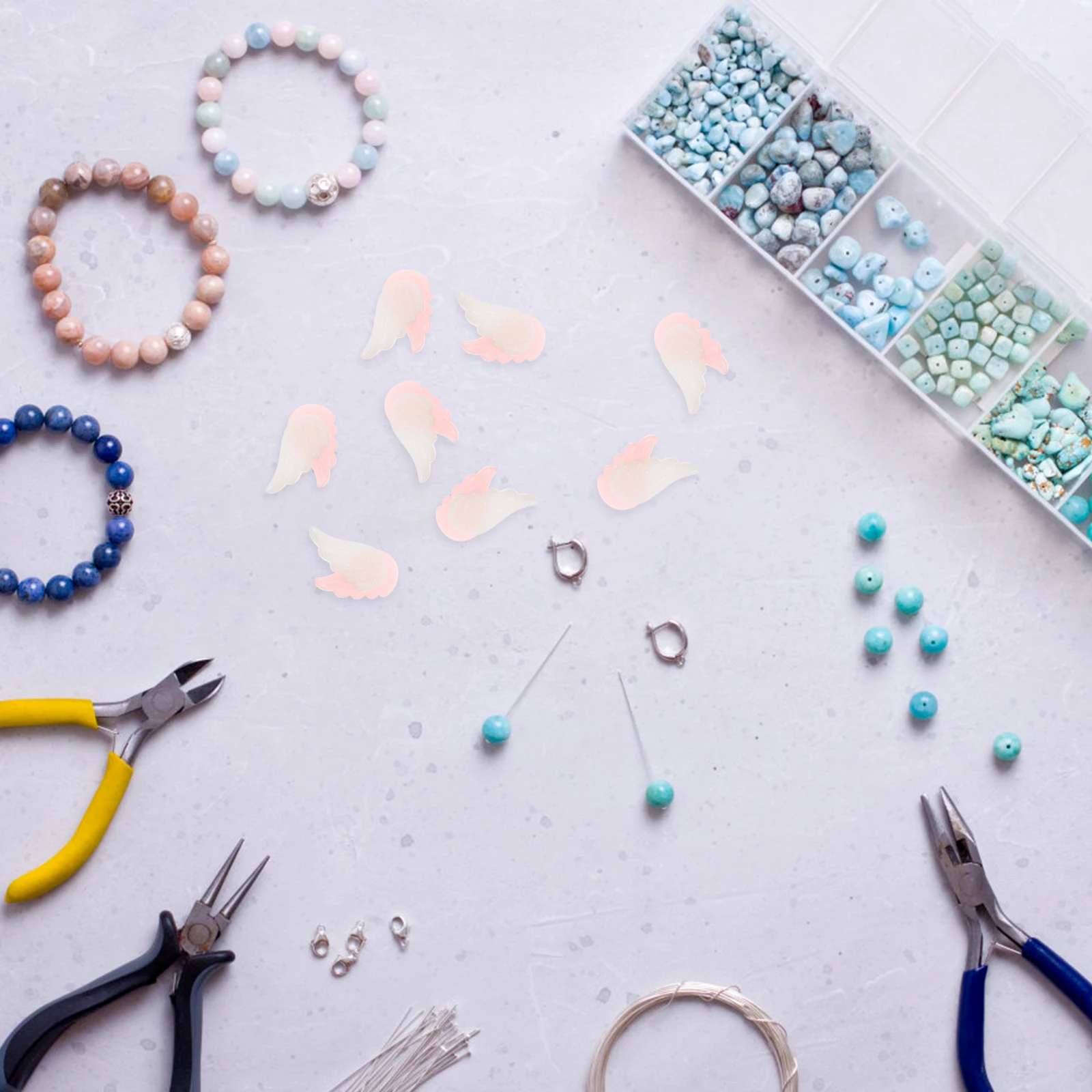 Mini breloques décoratives pour coques de téléphone, 20 pièces, pinces à cheveux, fabrication de bijoux, accessoires artisanaux en résine