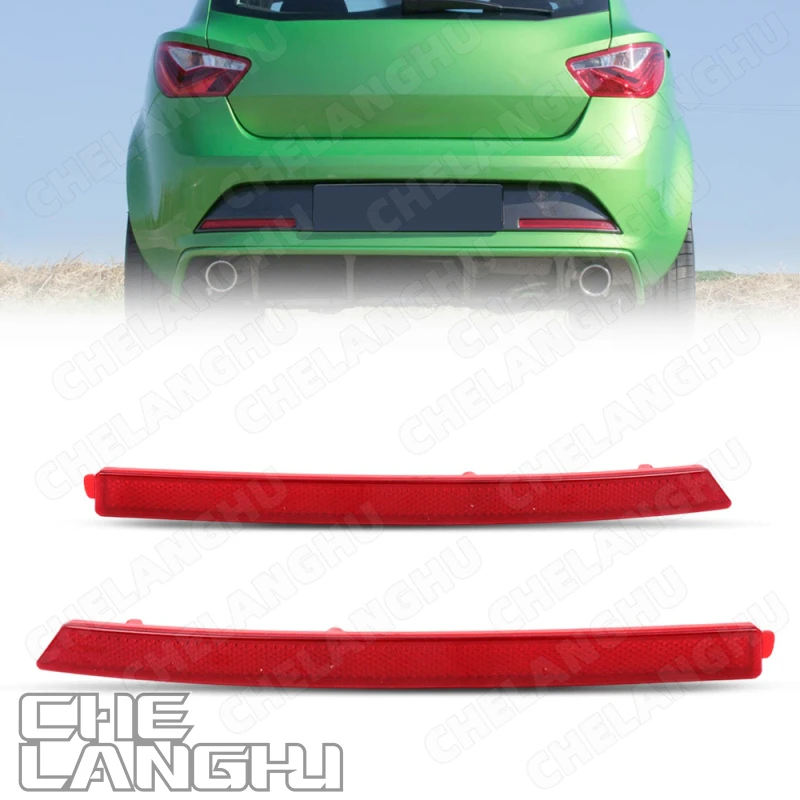 Image of Rückstrahler für die hintere Stoßstange für Seat Ibiza FR 2012 2013 2014 2015 2016 Autozubehör Rücklicht Reflektierende Zierleiste 6J3945105D