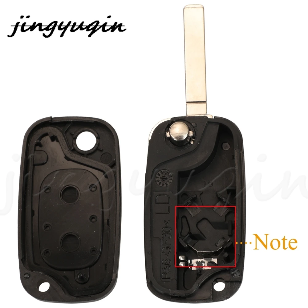 jingyuqin Folding Remote Key Shell For Renault Fluence Clio Megane Kangoo Modus Lada Granta Kalina Priora Vesta XRAY No logo