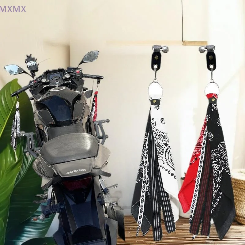 Универсальное украшение на руль мотоцикла в стиле хип-хоп, бандана в стиле рок-панк, лента для байкера, висит