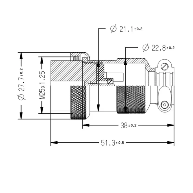 2Pin GX25 Aviation Plug 3/4/5/6/7/8/9/10/12Pin Glod-plated AE Plug Socket  Female Flange Seat Threaded DF25M Soldering Connector