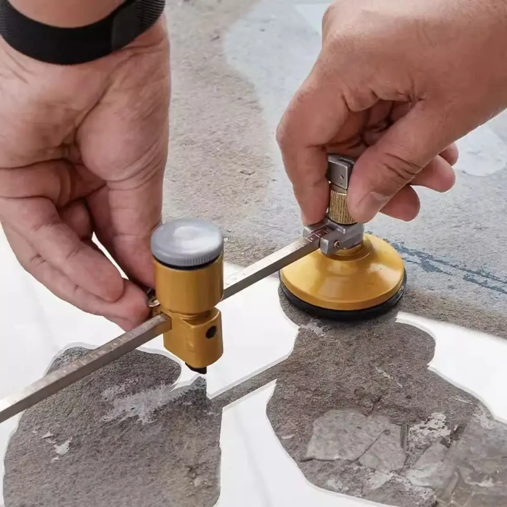 Adjustable Window Hole Opener With Oil Dropper Circle Glass Cutter Glass Marking Tools Manual Tile Cutter Woodworking