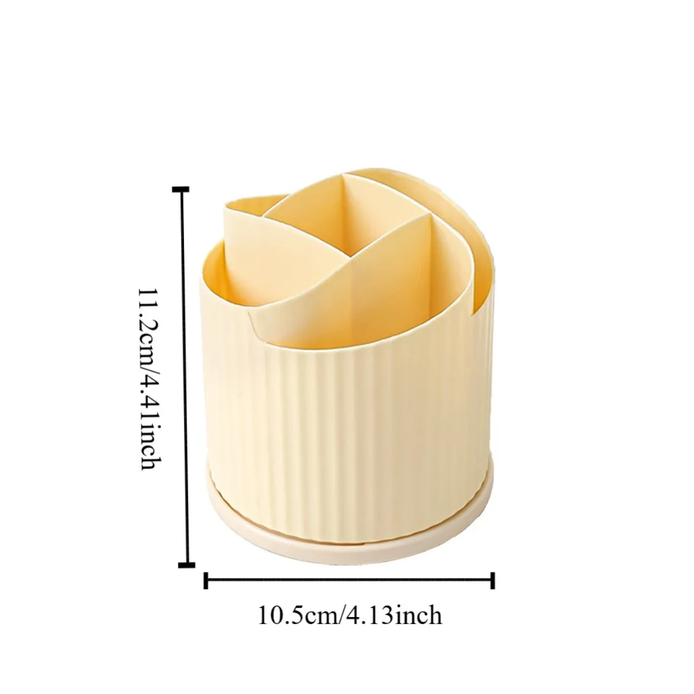 Multi-function Makeup Brush Box 360 Rotating Practical Student Pen Holder Large Capacity Plastic Stationery Organizer Bathroom