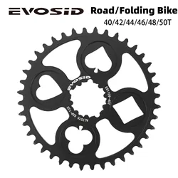 EVOSID Road Bike Chainring 40/42/44/46/48/50T Folding Bicycle Chainwheel Direct Mount 1MM Offset Gravel Crown 8-12S For SRAM