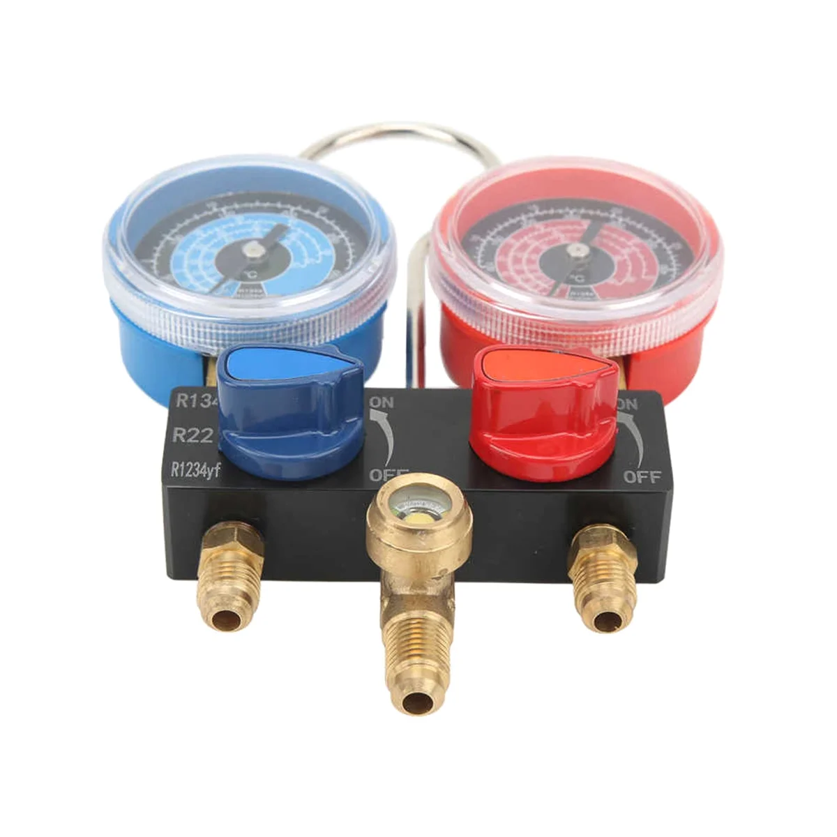 Refrigeração Manifold Gauge Ferramentas, Medidor de Pressão de Refrigeração, HS-M01, G1, 4 Condition Manometer, R22, R1234Yf