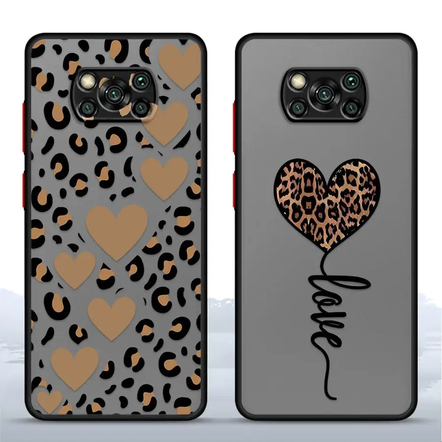 Leopard Print Phone Case for Xiaomi Poco X5 X3 NFC X3 X4 Pro X4NFC Soft Cover 