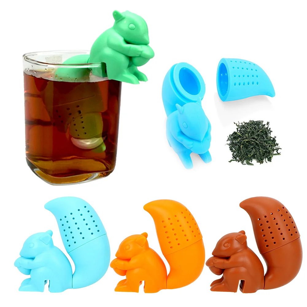 Brew Delicious Tea with A Cute Silicone Squirrel Tea Infuser - Perfect for Loose Leaf Tea
