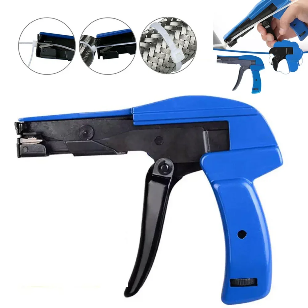 Zip Tie Gun Nylon Cable Tie Gun Fastening Tightener Tool Wire Bundling Tensioning HS‑600A for 2-4.8mm² Nylon Cable Tie Fasten
