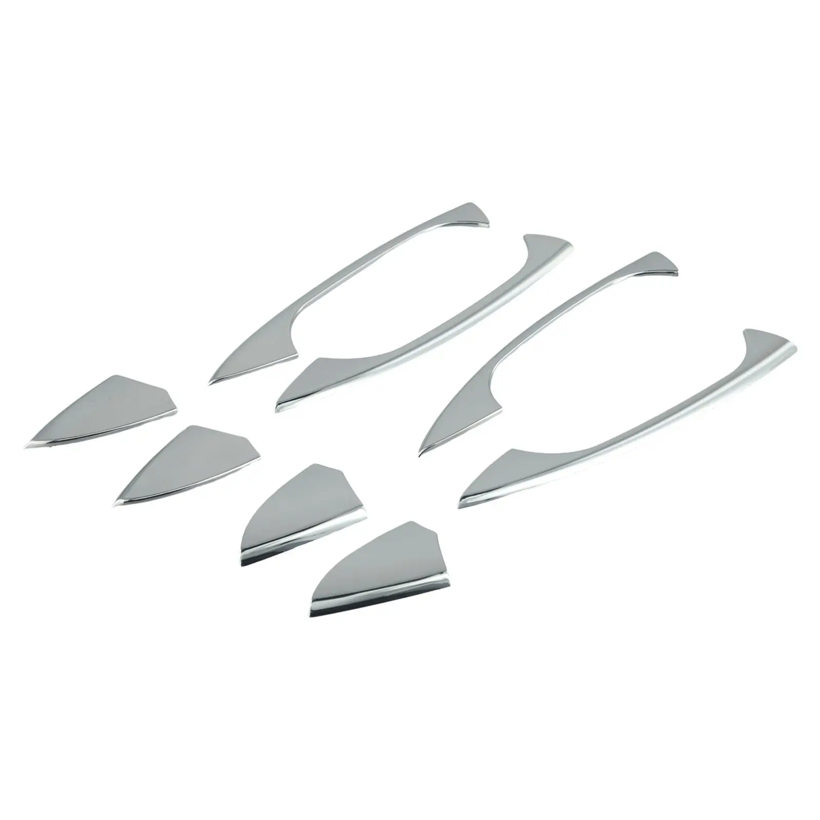 

Крышка ручки автомобиля Хромированная крышка дверной ручки Цвет Серебристый Стильный дизайн Устойчивость к атмосферным воздействиям Простая установка Гладкая хромированная отделка