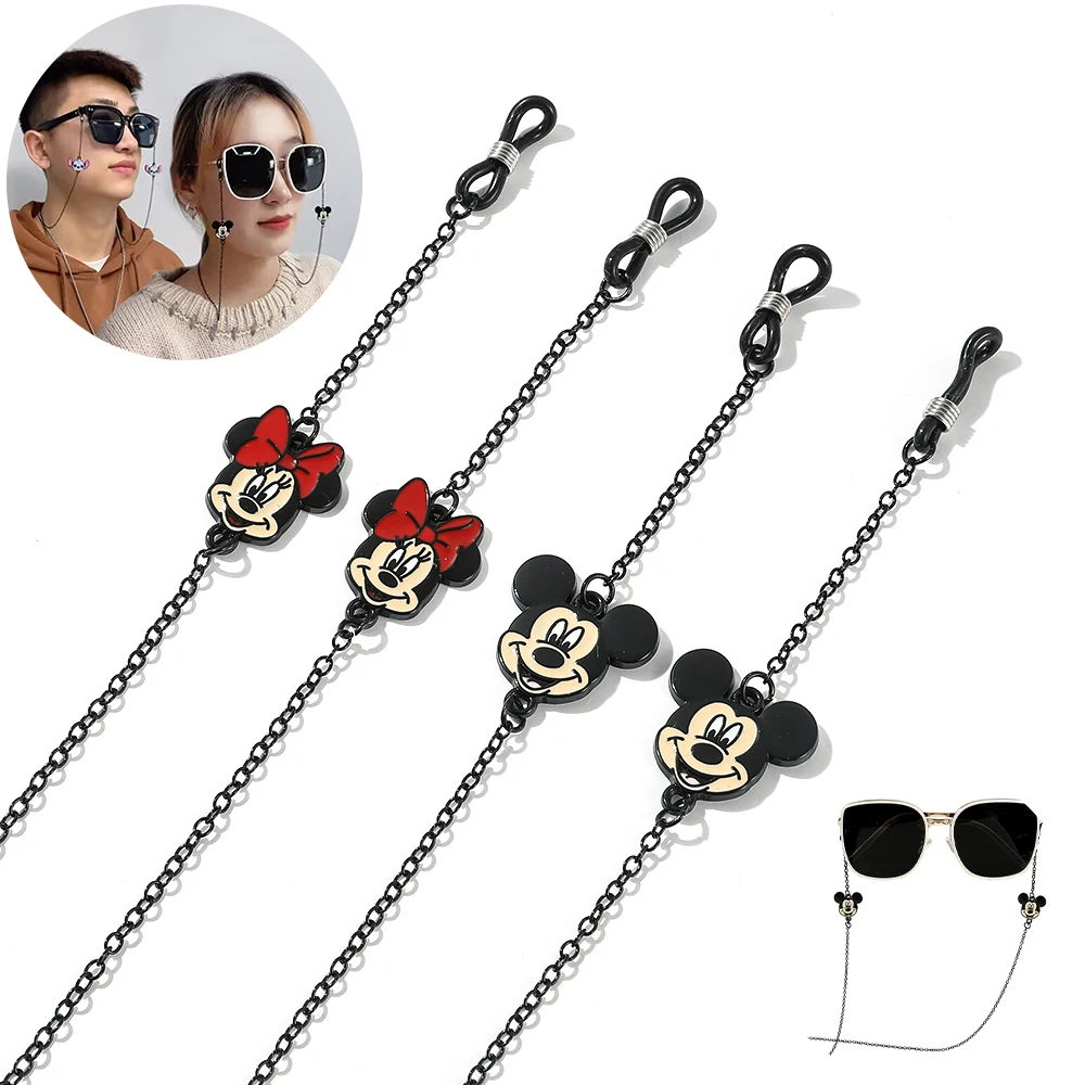 Mickey Mouse Sunglasses Masking Chains Women Fashion Eyeglasses Chains Cute Stitch Anti-Falling Glasses Cord Necklace