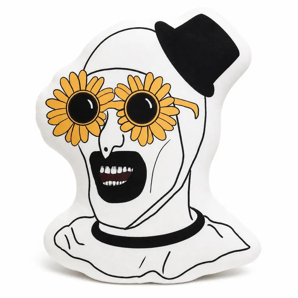 Art the Clown Terrifier Head Plush Pillow Cushion Irregular Stuffed Throw Pillow Home Decor Gift Sofa Bed Couch
