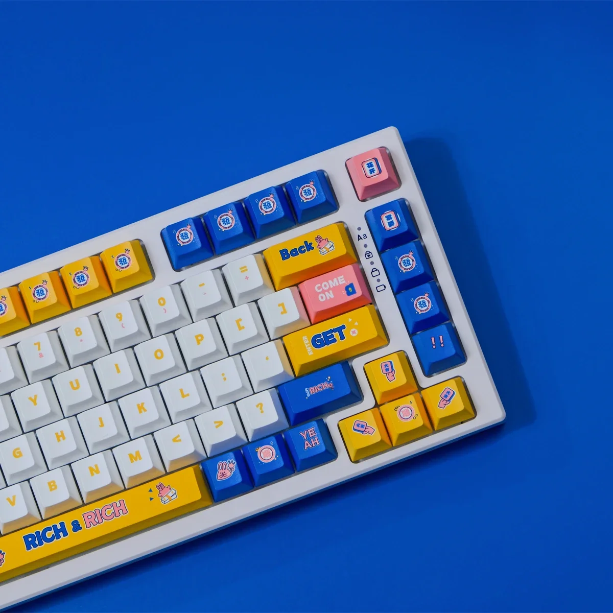 

Колпачок для клавиатуры Bafanglai PBT, оригинальный заводской высокосублимированный, механический колпачок для клавиатуры, рисующий пьяный олень, дождь 75