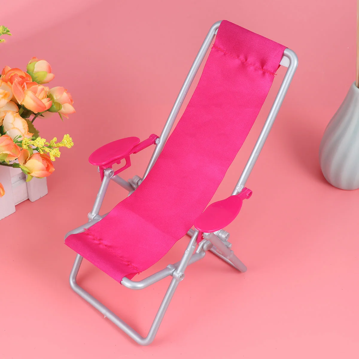 Mini Deck Chair Folding Bed Simulation Chaise Cushions Outdoor Furniture Longue Lounge Chairs