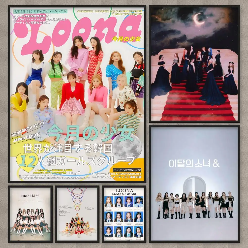 Popular Korea Kpop Band L-Loona Kpop Poster HD Wall Art Home Decor Waterproof Print Bedroom Garage Party Gift