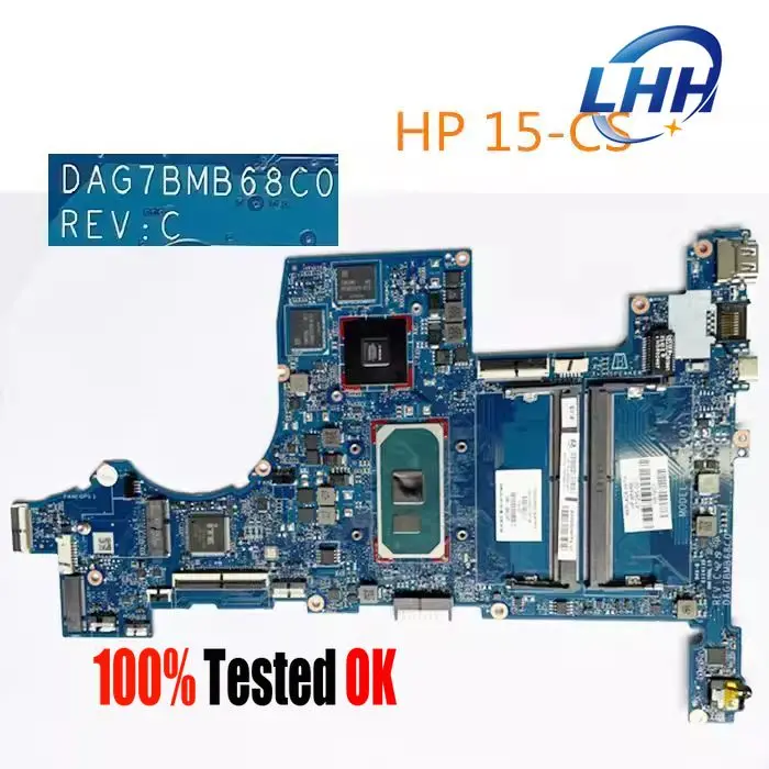 

DAG7BMB68C0 Laptop Motherboard for Hp Pavilion 15-CS Mainboard CPU I7-1065G7 GPU MX250 4G