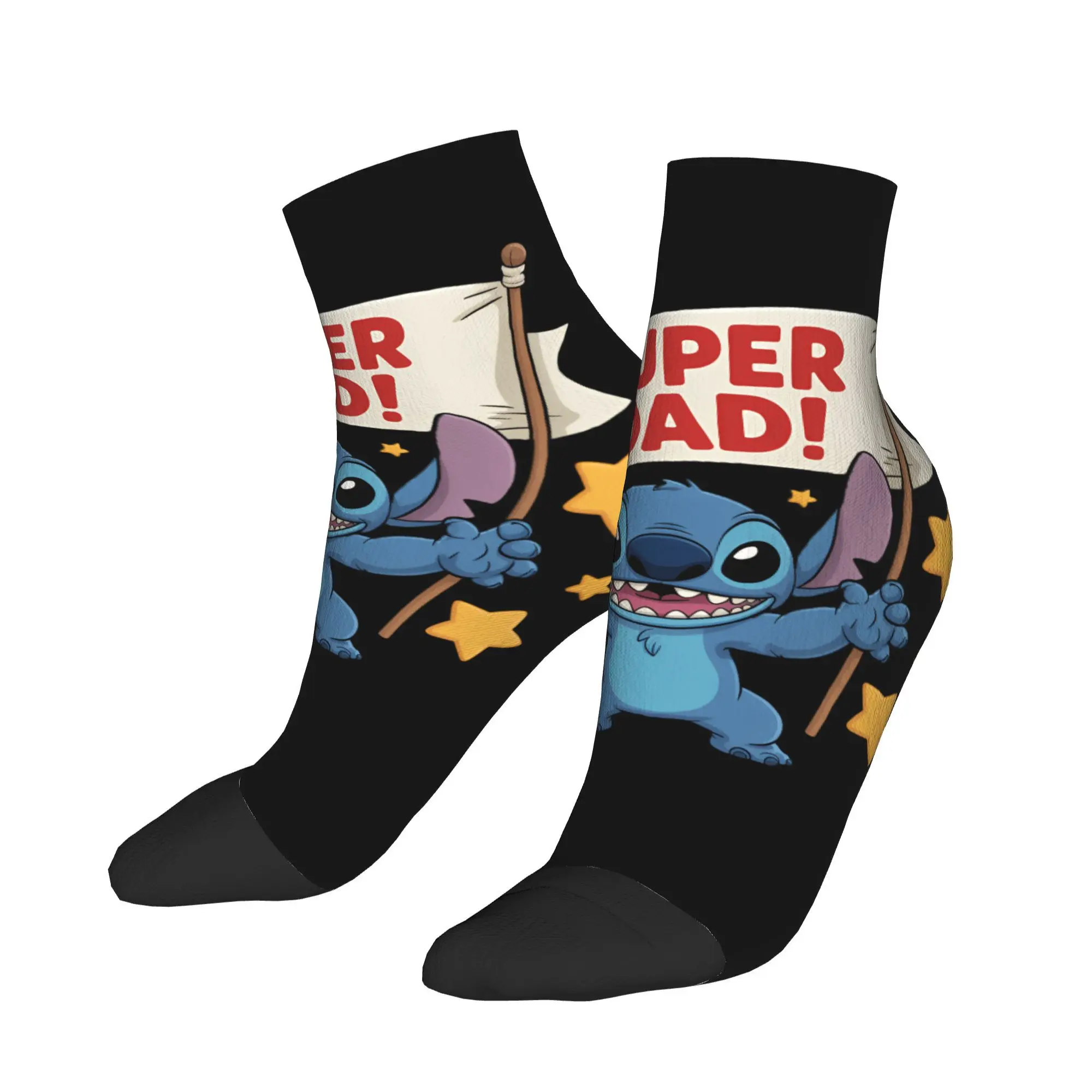 

Stitch Ankle Socks Super Dad Design Fashion Casual Socks Summer Anti Bacterial Climbing Comfortable Sock For Women Men