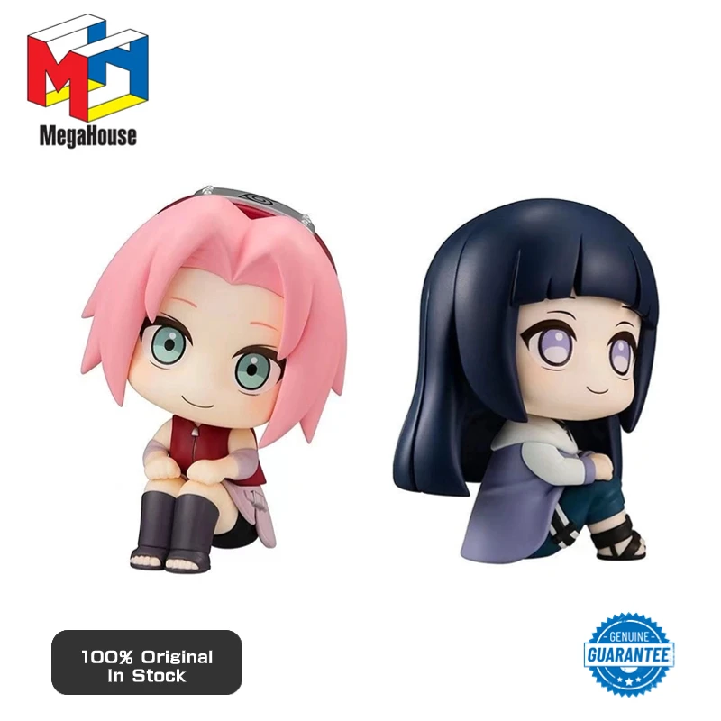 

Genuine Original Megahouse Look Up 11cm NARUTO Anime Hyuuga Hinata Haruno Sakura Q Verision Kawaii Figure Model Toy Doll Gifts