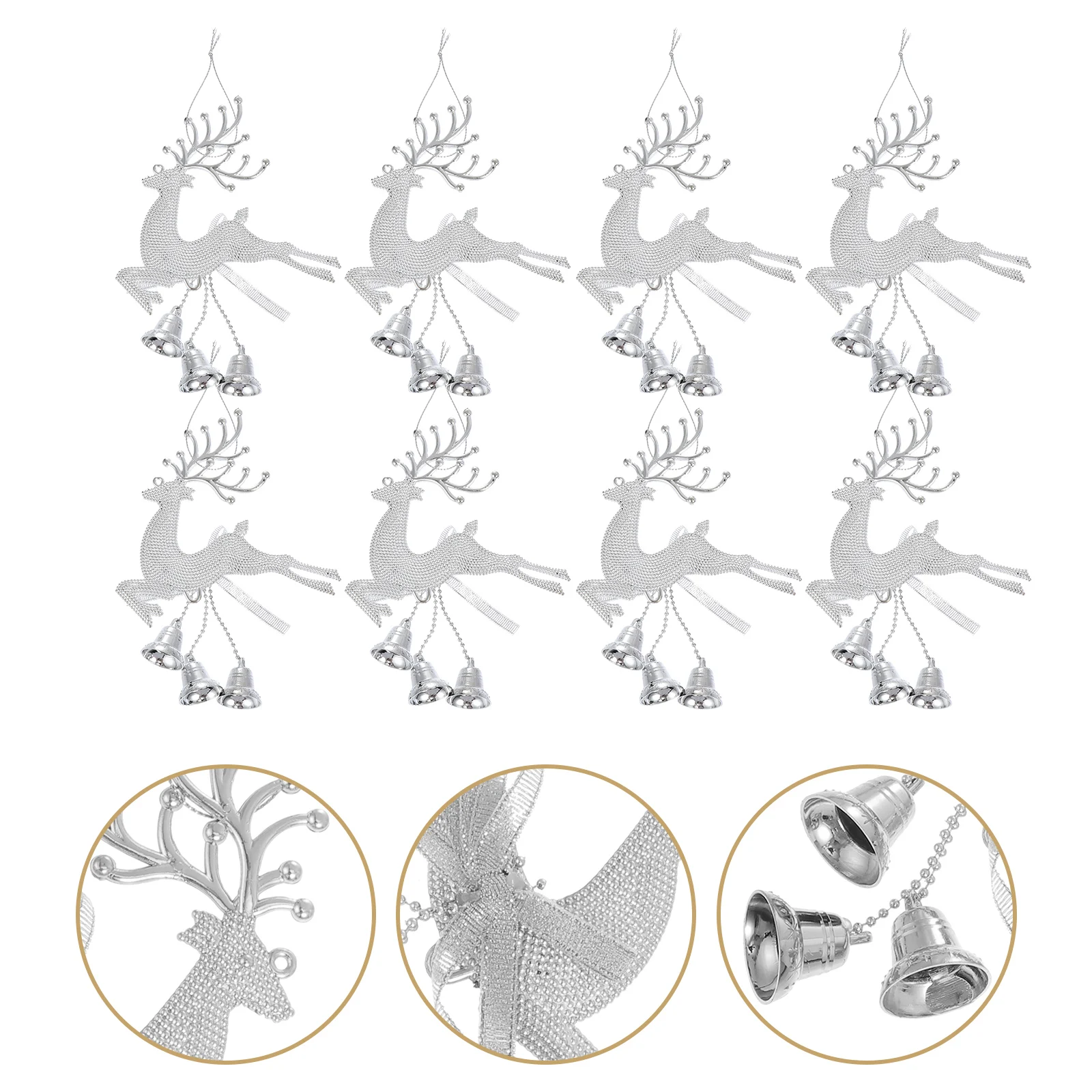 

8 PCS Small Bell Pendant Christmas Decoration Decorations Bells Ornament The Hanging Ornaments Pvc Plastic for