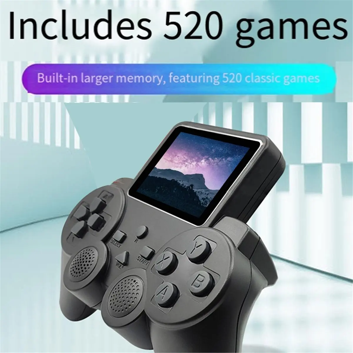 New S10 Portable Video Game Consoles Gamepad Controller 2.4-Inch 520 Games Retro Handheld Game Player AV Output - view 6