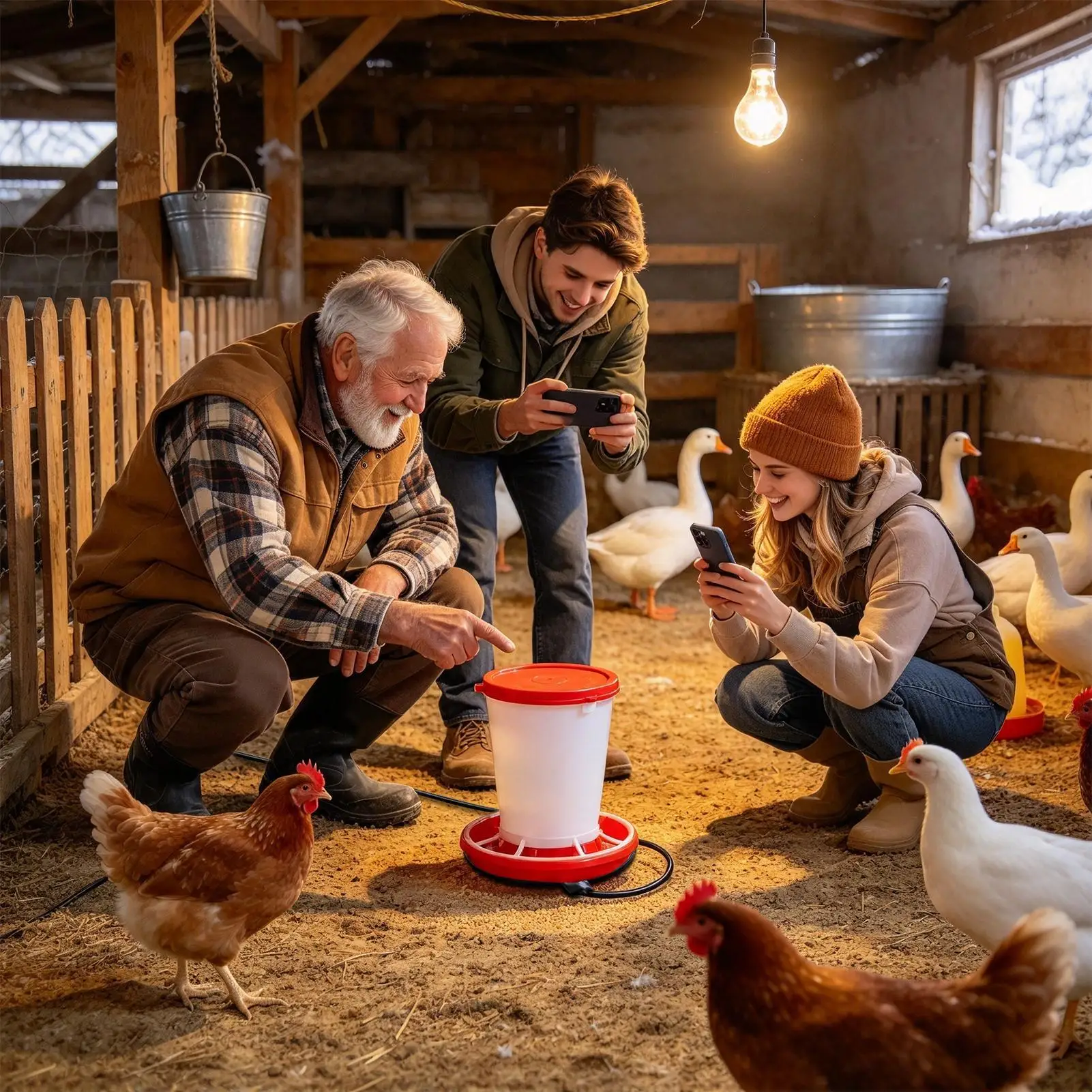 Chicken Waterer Heater 120V 5.9in Poultry Drinker Silicone Heating Pad Chicken Water Heater Base For Cold Weather Backyard Coops