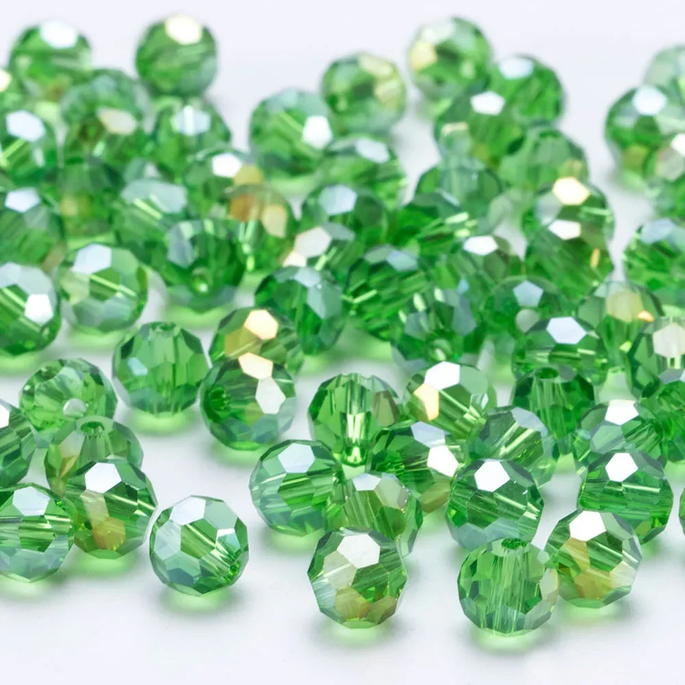 3 4 6 8mm Austrian Round Crystal Beads For Bracelet Jewelry Making DIY Needlework Accessories Rondelle Faceted Glass Seed Bead