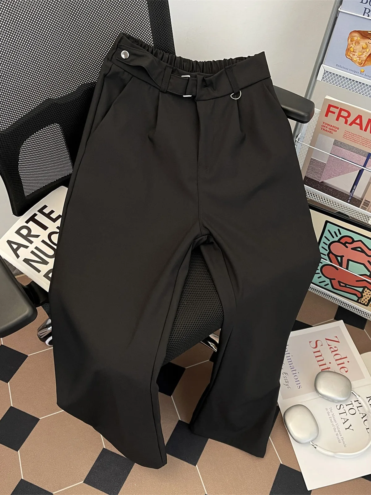 Casual Commute Straight Leg Men's Pants Iron-Free Simple Cool Brand Spring Autumn Loose Straight Casual Suit Pants