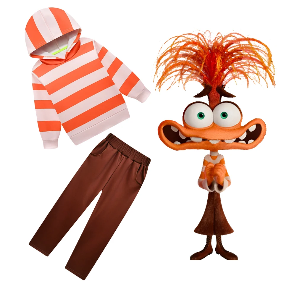 Disfraces de Halloween Inside Out 2 Play, película de Disney, personajes emocionales, ansiedad, mismas ropa, disfraces de actuación para el Día de los niños