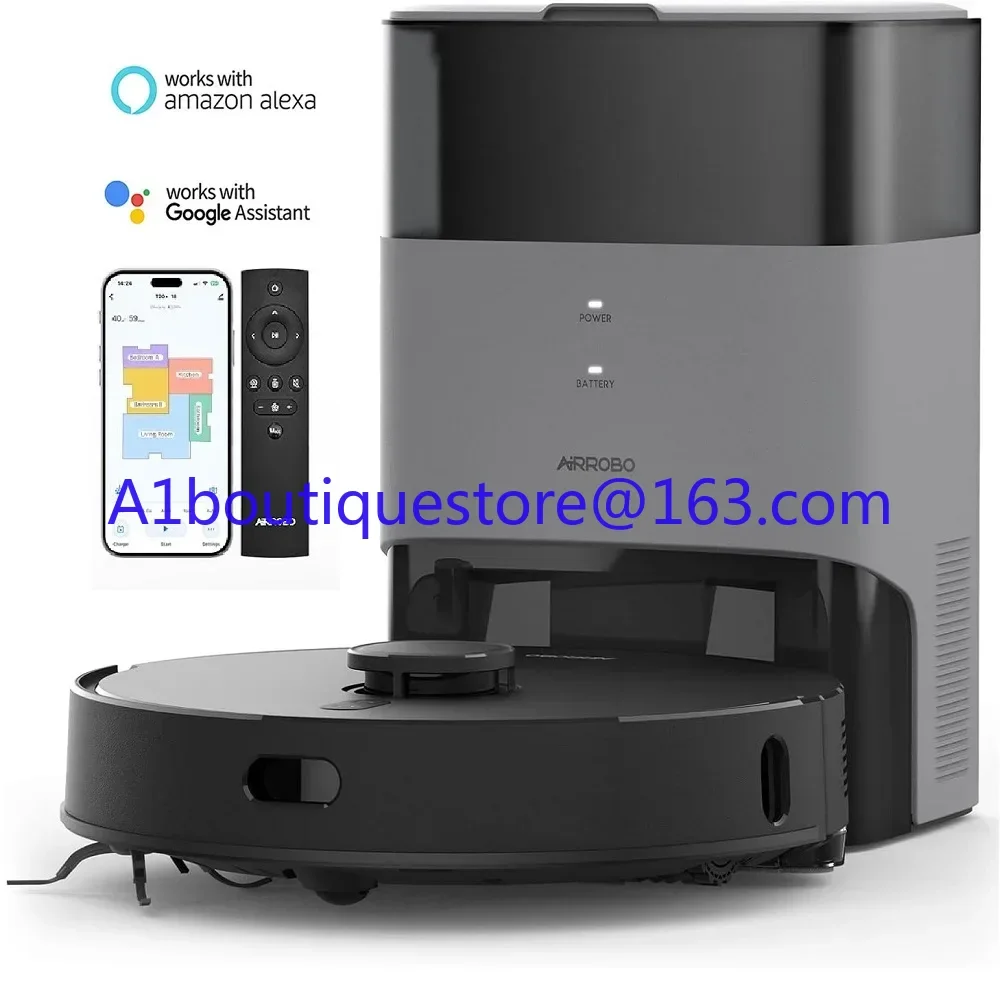 T20 robotlu süpürge 2800pa Emme Kendiliğinden Boşalan Otomatik Şarj Robotu Süpürme Su Paspas Temizleyici