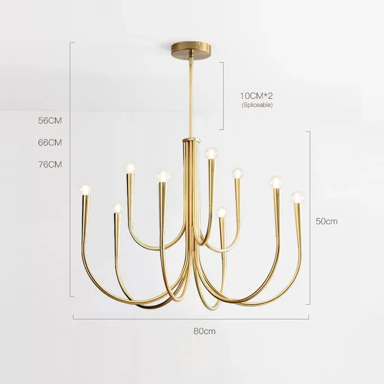 Franse vintage LED-plafondkroonluchter Lamp Design Art Kaarsen Hoogwaardige hanglamp Woondecoratie Eetkamer Woonkamer Teller